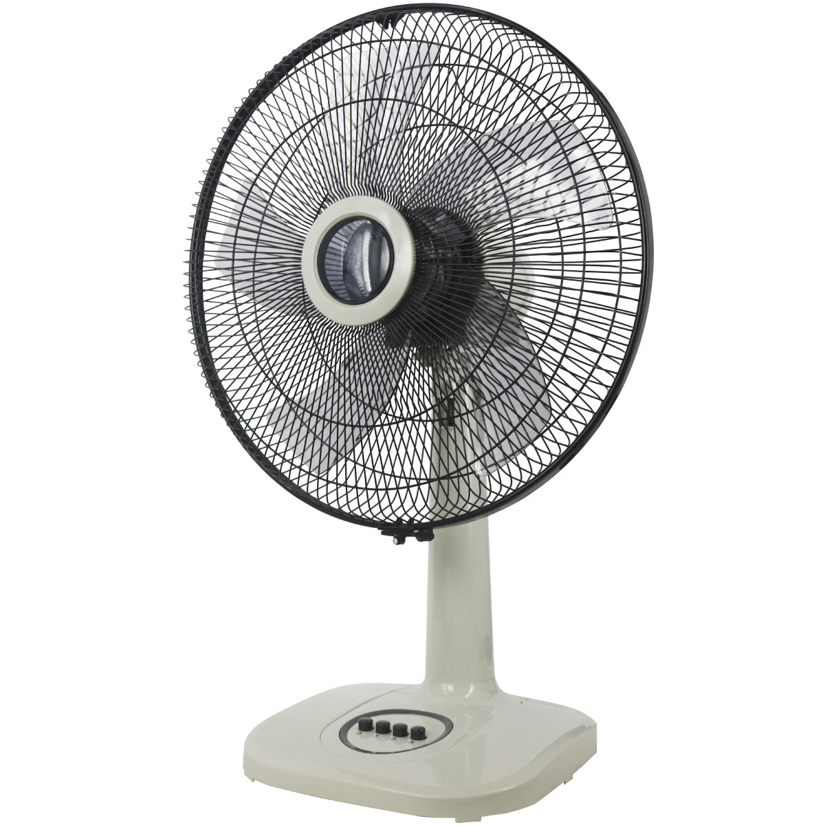 16"  Desk Fan – 5-Blades, High Velocity, Adjustable Tilt, Oscillation, Sturdy, Overheat Protection, 4-Speed, white, PPTF626