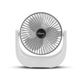 6" Table Fan – USB, Rechargeable, Portable Wireless, Strong Airflow, 120° Adjustable Tilt, 3-Speed, white, PPUF225