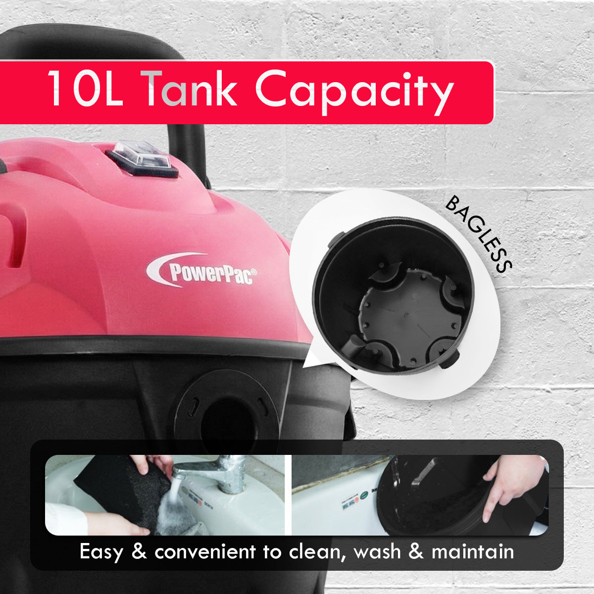 Wet & Dry Vacuum Cleaner, Bagless Vacuum Cleaner, Powerful Vacuum Cleaner (PPV1500)