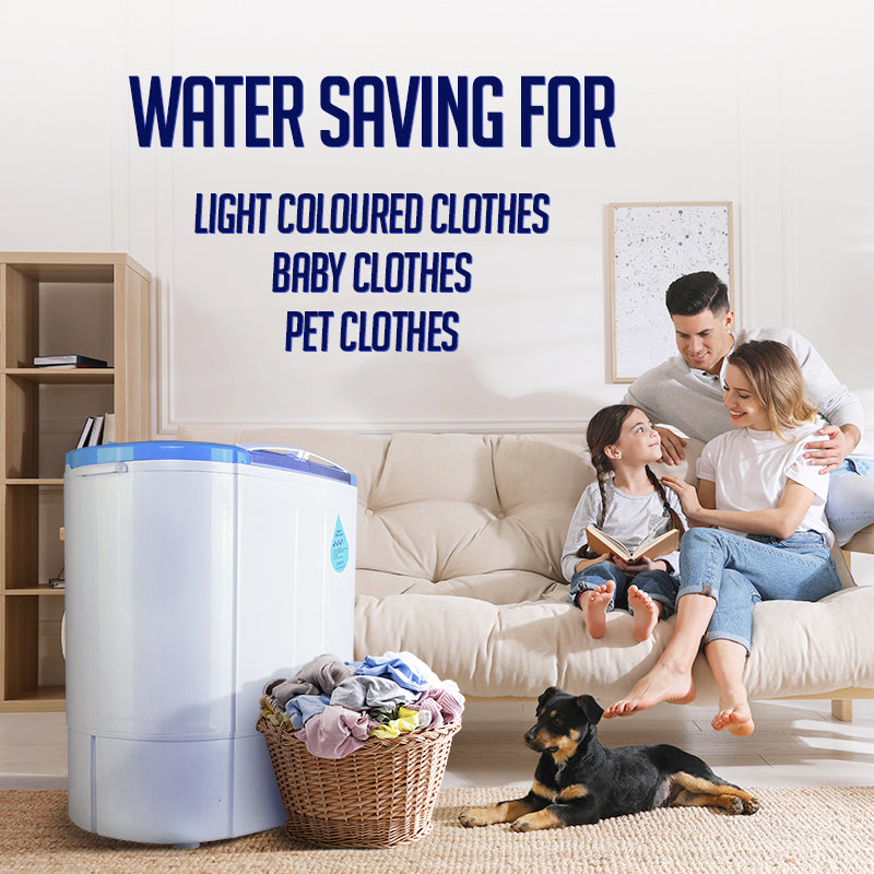 2in1 Twin Tub Mini Washing Machine - Wash & Spin Fast Laundry (PPW920)