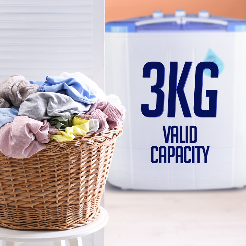 2in1 Twin Tub Mini Washing Machine - Wash & Spin Fast Laundry (PPW920)