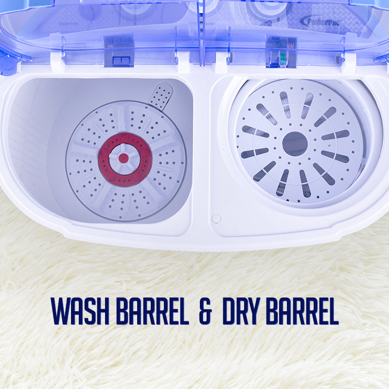 2in1 Twin Tub Mini Washing Machine - Wash & Spin Fast Laundry (PPW920)