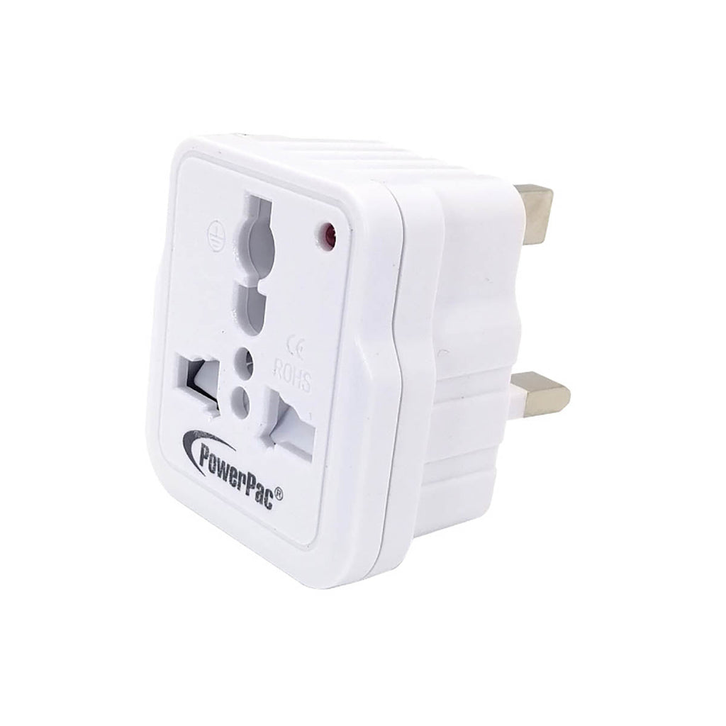 Multi Adapter with 3-Pin Plug – Multi Sockets, Travel Adapter, Neon LED, PT33WH