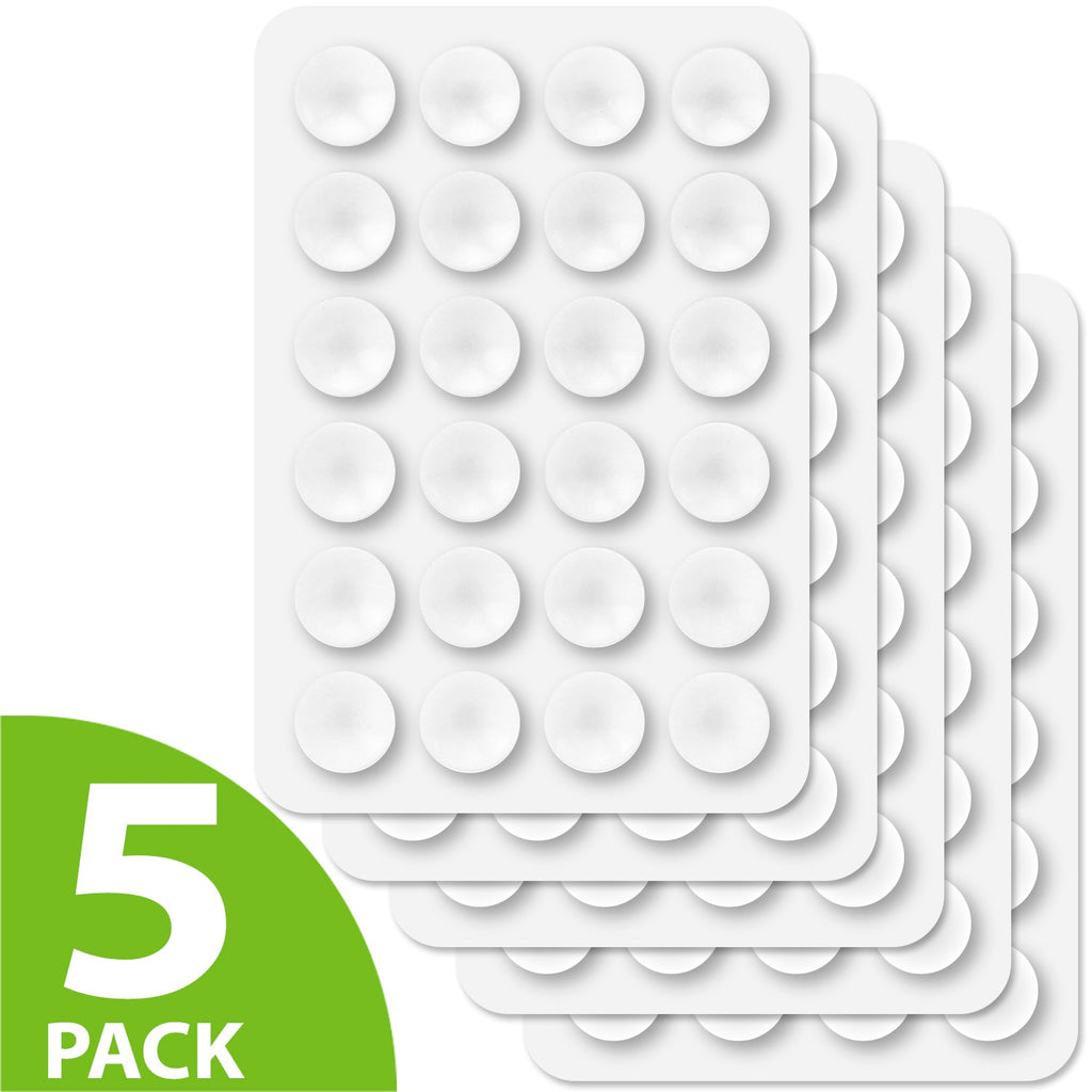 SCUPCL5 - Cellet Multipurpose Mini Suction Cup Mat – 5 Pack | Strong 3M Adhesive | Dashboard, Phone, Battery Pack Holder | Compact 2.3" x 3.3" Grip Pads for Car, Home, & Travel
