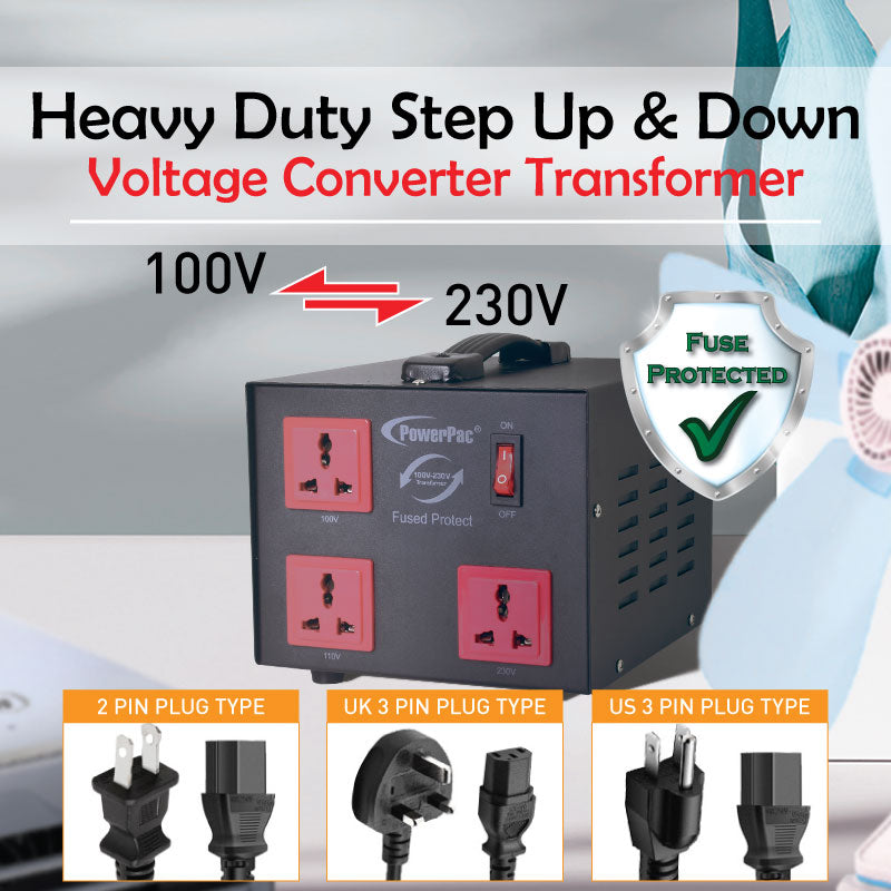 2000W Heavy Duty Step Up & Down Voltage Converter Transformer 110V / 220V Voltage Regulator (ST2000)
