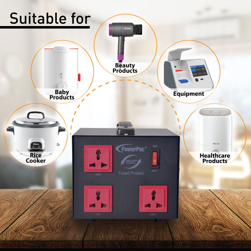 1000W Heavy Duty Step Up & Down Voltage Converter Transformer 110V / 220V Voltage Regulator (ST1000)