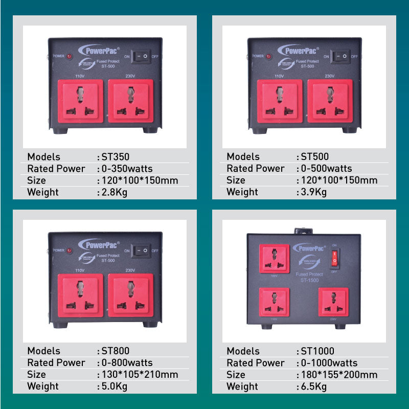 100W Heavy Duty Step Up & Down Voltage Converter Transformer 110V / 220V  Voltage Regulator (ST100)
