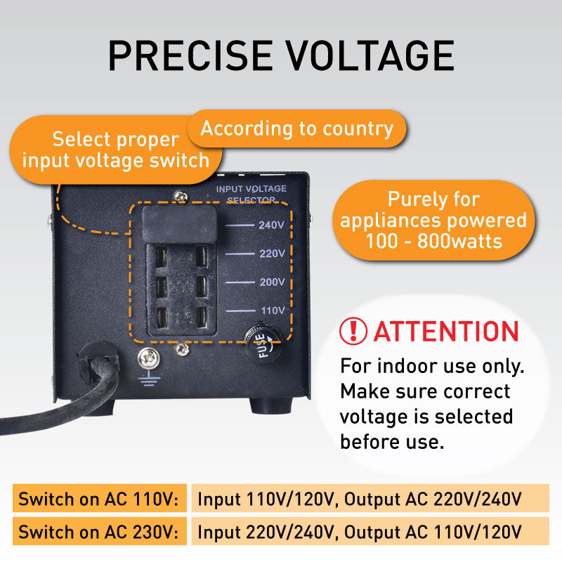 100W Heavy Duty Step Up & Down Voltage Converter Transformer 110V / 220V  Voltage Regulator (ST100)