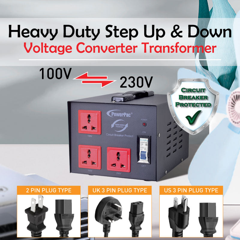 3000W Heavy Duty Step Up & Down Voltage Converter Transformer 110V / 220V Voltage Regulator (ST3000)