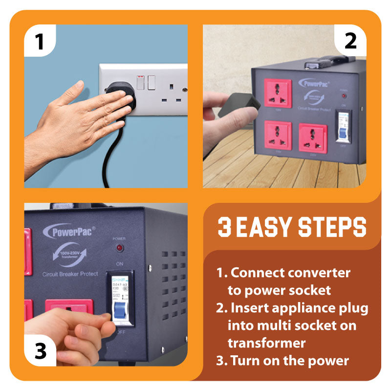 3000W Heavy Duty Step Up & Down Voltage Converter Transformer 110V / 220V Voltage Regulator (ST3000)