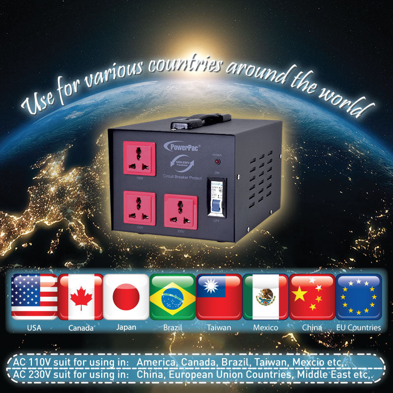 3000W Heavy Duty Step Up & Down Voltage Converter Transformer 110V / 220V Voltage Regulator (ST3000)