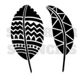 Tribal Feather Stencil