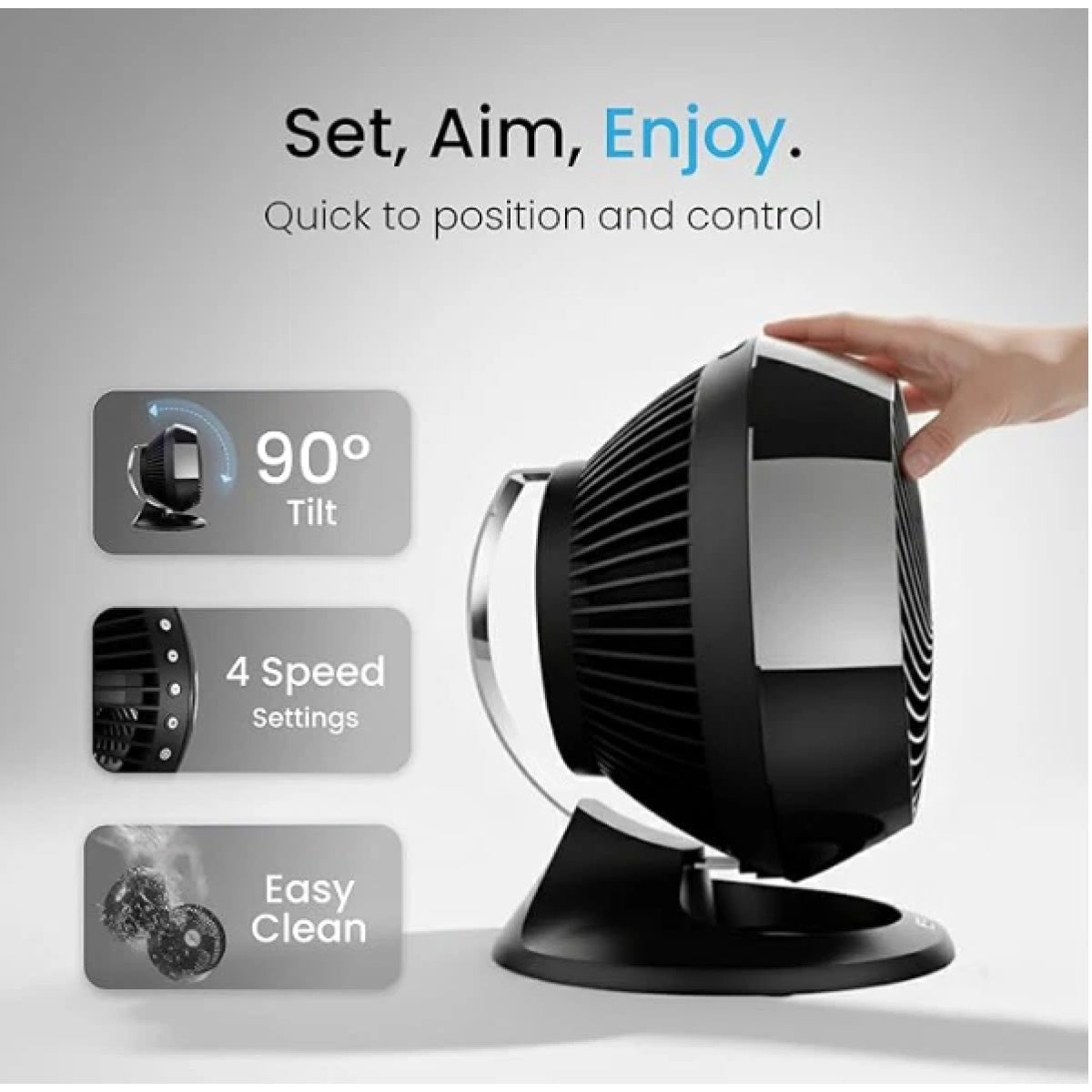 Vornado Energy Smart™ Air Circulator, Desk Fan, Portable Fan, Whole Room Air Circulator, 4 Speed (660-AN)
