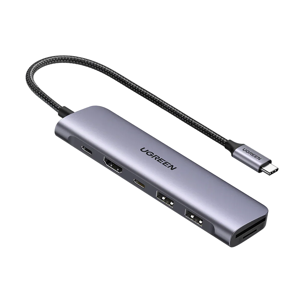 UGREEN Revodok موزع USB-C ‏7 في 1 (قارئ بطاقات SD/TF عالي السرعة)