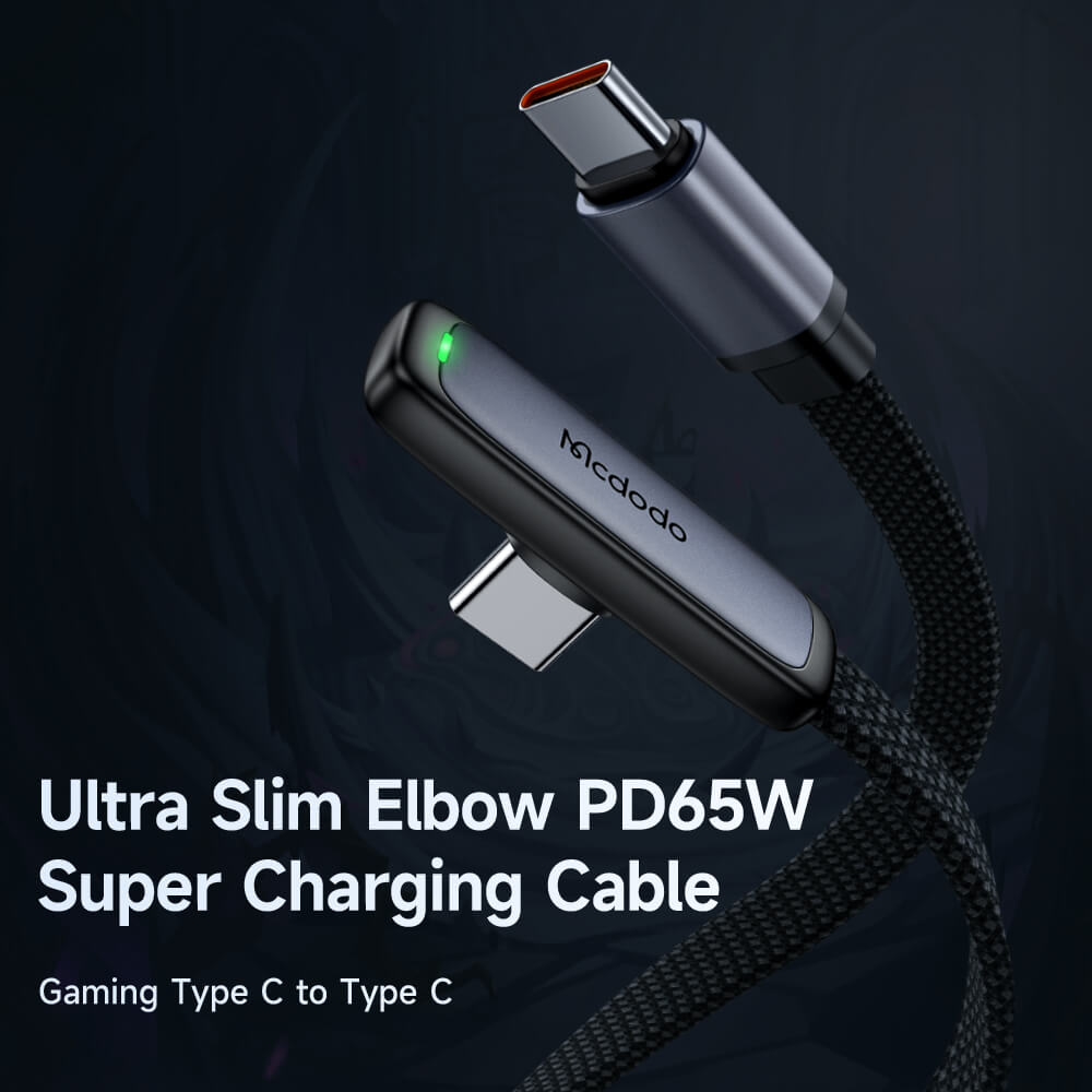 Mcdodo Zebra 65W Type-C to Type-C Cable (1.2/1.8M, 90 Degree)