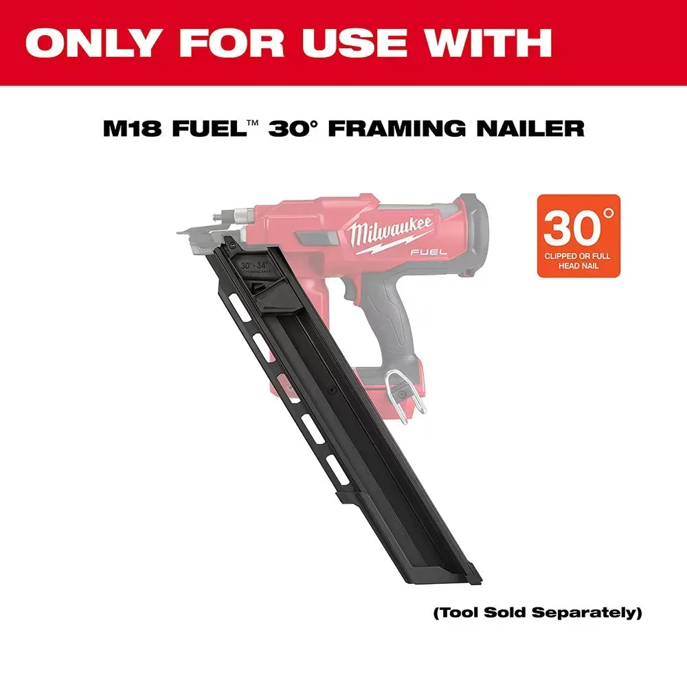 Milwaukee 48-08-2745 M18 FUEL 30 Degree Framing Nailer Extended Magazine