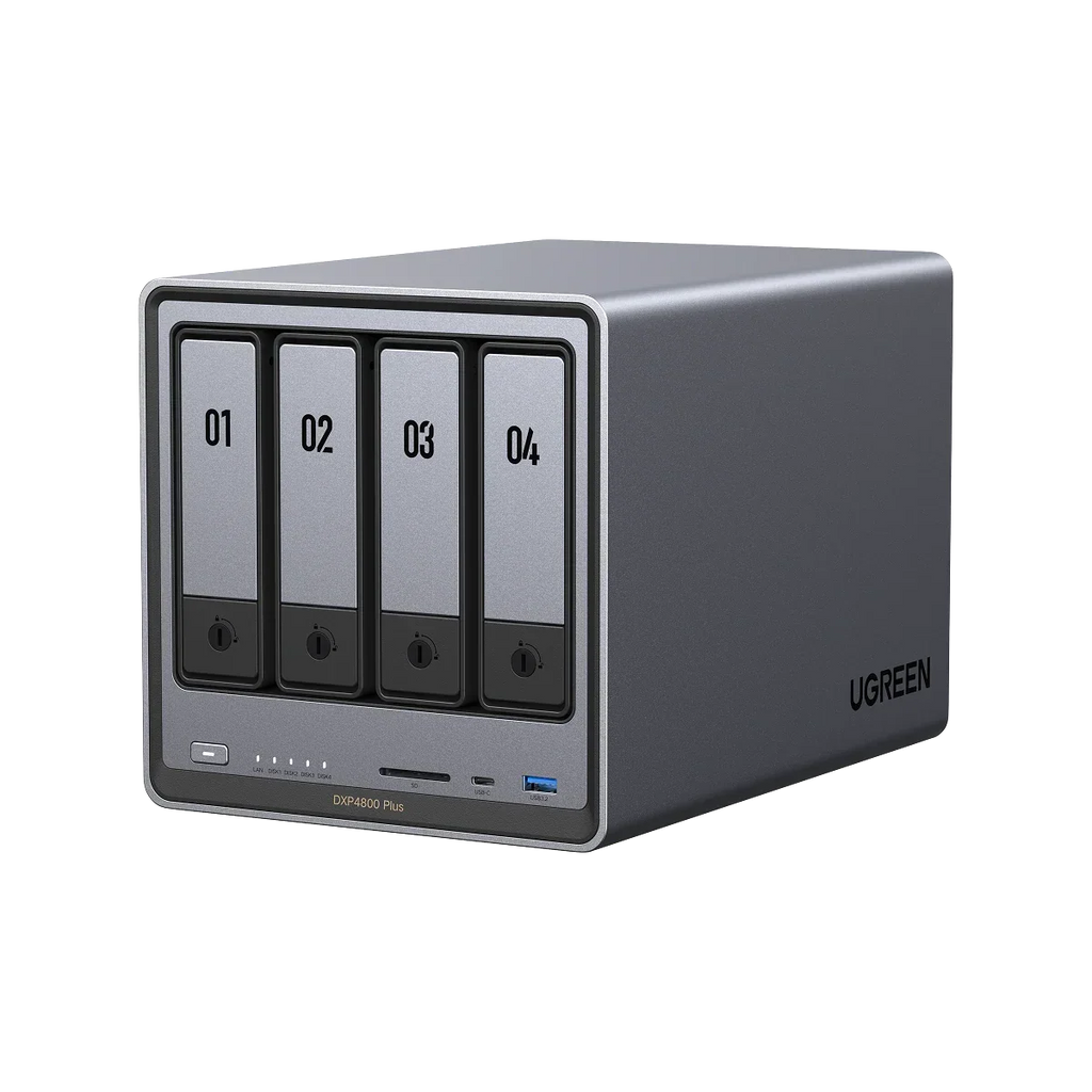 UGREEN NASync DXP4800 Plus, NAS desktop a 4 bay, CPU Intel Pentium Gold 8505 a 5 core