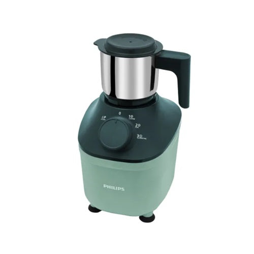 Refurbished Philips 800 Watt Powerful motor mixer grinder with MicroGrind Technology in Green colour - HL7773/02
