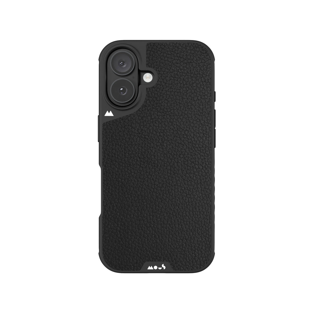 Black Leather Protective Phone Case - Limitless