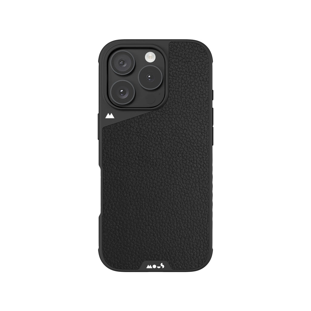 Black Leather Protective Phone Case - Limitless