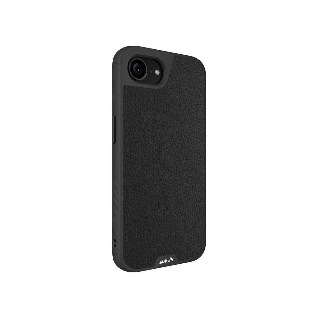 Black Leather Protective Phone Case - Limitless