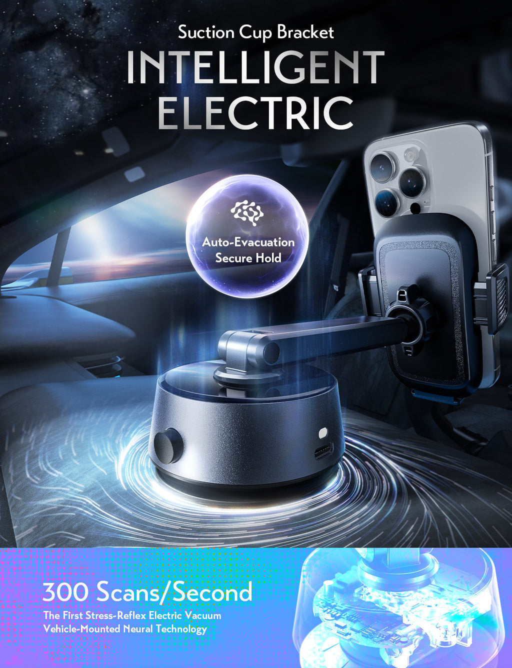 LISEN Vacuum Suction Phone Holder